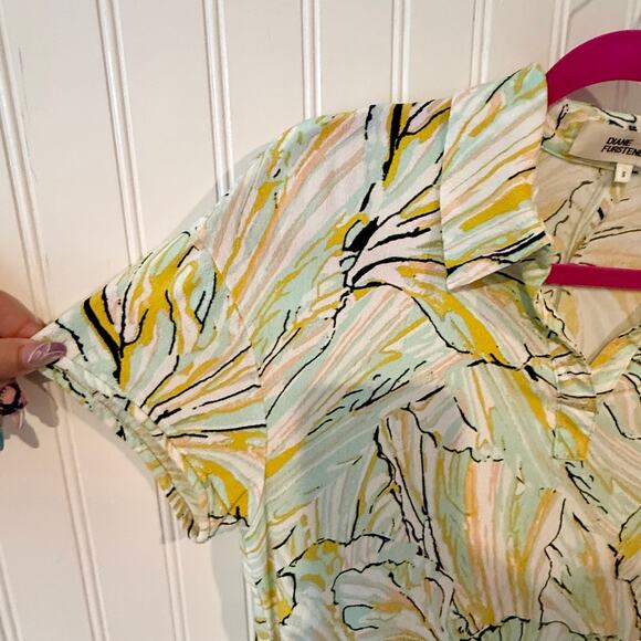 Vintage Diane von Furstenberg Pastel Swirl Dress Size S - Picture 5 of 8